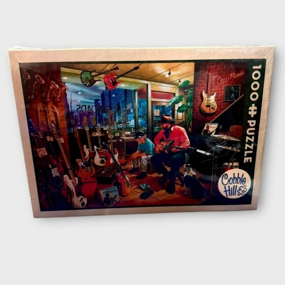 NEW Cobble Hill Crossroads Music Store 1000 Piece Puzzle - Picture 1 of 5